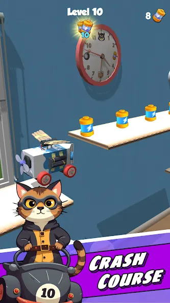 Ecrã do minijogo "Crash Course" dentro de Clash of Coins